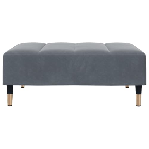 Sofá cama de 2 plazas convertible con módulo reposapiés gris 7
