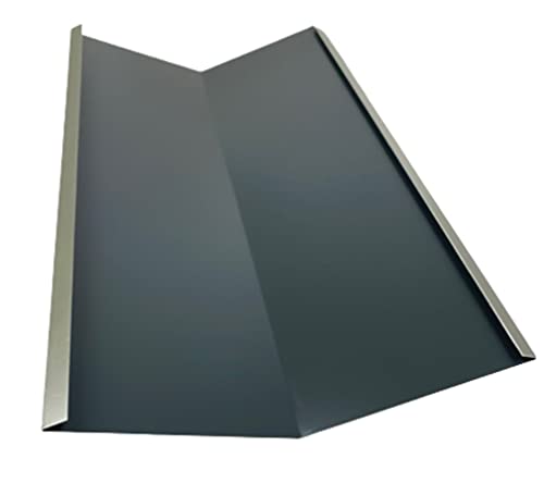 Kehlbleche 2 m lang Aluminium farbig 0,8 mm (mittel, Anthrazit RAL 7016)