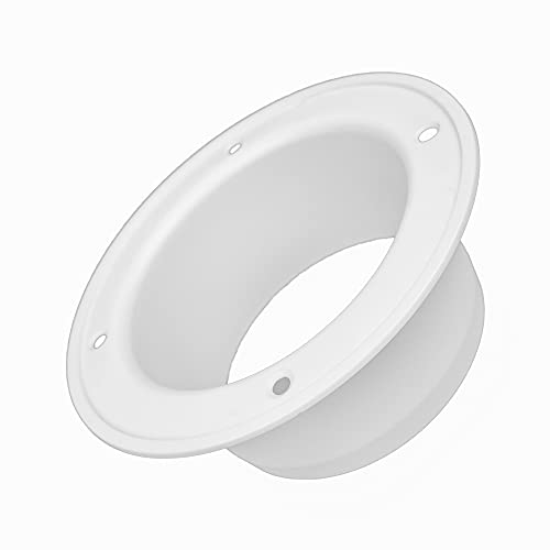 - 4" Inch Plastic Wall Mount Flange. Pvc Or Flexible Round Ducting Connector To Wall Vent. Hvac Systems #TOP4