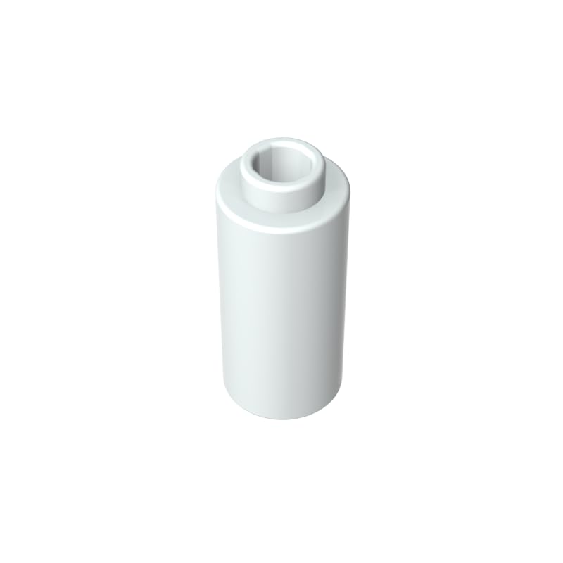 71075 Round Brick Brick Round 1x1x1 2/3 50 Pieces GDS-1574 Compatible with Lego Building Blocks Color:Milky White — image 1