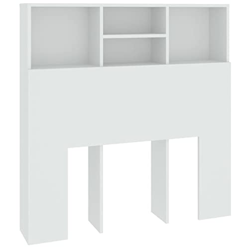 KOIECETA Mueble Cabecero Armario de Cama con Almacenaje Pared Dormitorio Estantería Habitación...