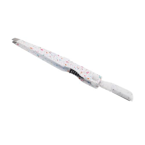 Healeved Augenbrauen-tool Schräge, Spitze Pinzette Spoolie-bürste Pickup-pinzette Augenbrauen-spoolie-pinsel Falsche Wimpernpinzette Augen-make-up-pinsel Wimpernkamm Plastik Weiß