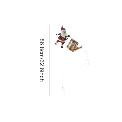 Lpoppcx Lanterne Solaire Exterieur Arrosoir Decoration Noel avec Support PèRe NoëL Arrosoir Solaire Extérieur ÉTanche LED Lampes Solaires Lumières De Bouilloire Solaires De Noël pour Jardin – vue 7