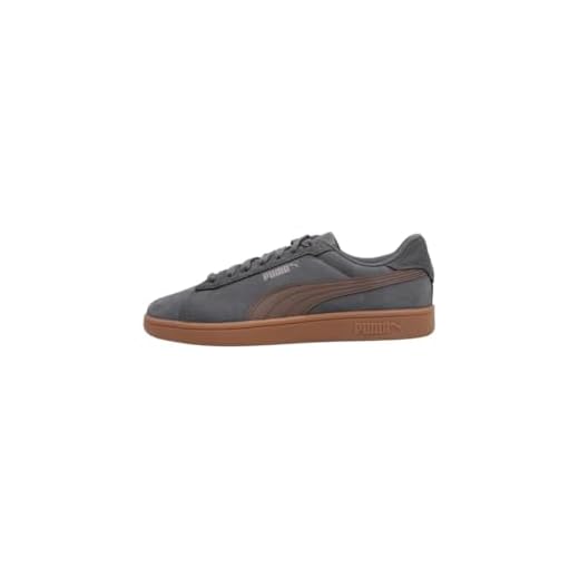 PUMA Smash 3.0, Zapatillas Unisex Adulto, Goma de Bronce Plana Gris Oscuro, 42 EU