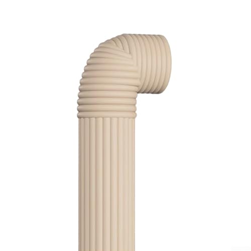 Cinta aislante de tuberías para exteriores, tira de espuma que evita la congelación y reduce el ruido para tuberías de agua, radiadores y tuberías de aire acondicionado, protección (beige)