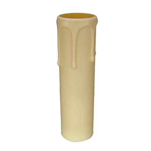 Fourreau de bougie beige avec gouttes : 27/29 mm x 105 mm.
