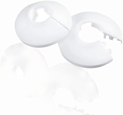 Plastic Radiator Pipe Collars - 2 White Covers for 15mm Pipe : Amazon ...