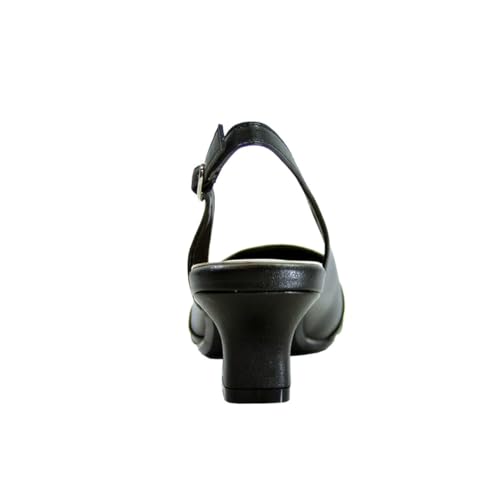 Peerage Mabel Women's Wide Width Leather Low Heel Slingback Pumps4