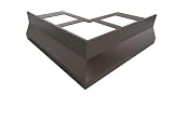 MINUTA PROFILI Angolare Esterno per Profilo gocciolatoio Alluminio Nor Per Balconi e Terrazze 16X16 cm (Testa di Moro RAL 8019)