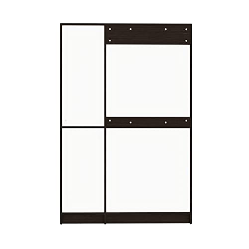 Image of Wakefit Wardrobe | 1 Year Warranty | Engineered Wood Almirah, Cupboard for Clothes Storage | 3 Door, Mirror, 2 Drawers, 1 Hanging Space | Gingham - Wenge
