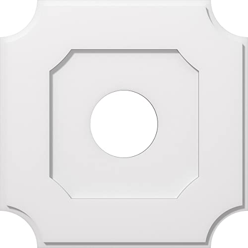Image of Ekena Millwork CMP22LE-06000 Locke Architectural Grade PVC Contemporary Urethane Ceiling Medallions 22 inchOD x 6 inchID x 13 inchC x 1 inchP