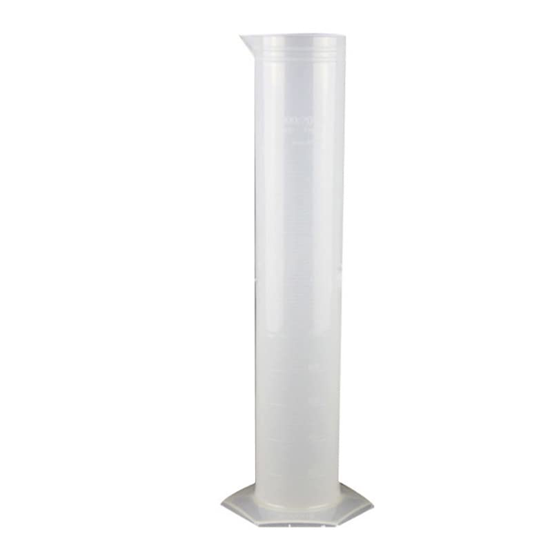 Plastic Graduated Cylinder, 250ml Large Capacity PP Material Straight Graduated Measuring Cylinder with Extra Stable Base Clear Scale Tool for Experiment