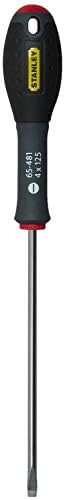 Stanley FatMax wkrętak szczelinowy SL4 (długość miecza 30 mm, krótki kształt, chromowo-wanadowy ergonomiczny uchwyt) 1-65-484