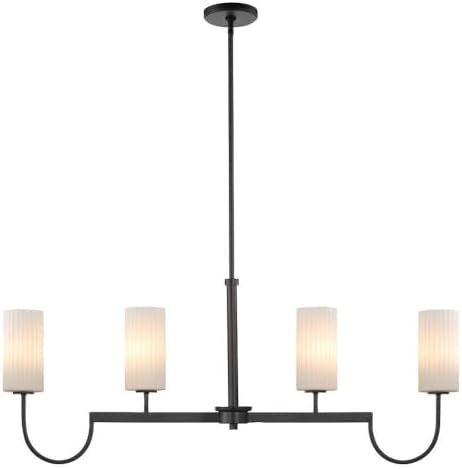 Maxim Town and Country - 4 Light Linear Pendant-17.75 Inches Tall and 43.25 Inches Wide-Black Finish
