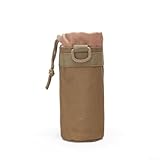 Camping-Gaskanister-Schutzabdeckung, 8 x 20 cm, Oxford-Tuchhülse für lange Kraftstoffzylinder, rostfrei, Tankschutz für Outdoor-Camping und Picknicks (Khaki)