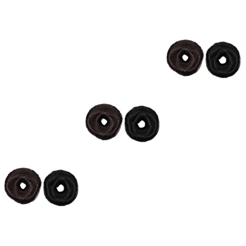MAGICLULU 6 Pcs Hair Dryer Knot Hair Ring Maker Hair Scrunchie Updo Black Ponytail Wig Black Frontal Wig Women Wig Wig Black Bun Wig Hair Doughnut Shaper Elasticity Resin Tool
