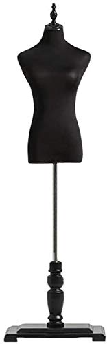 Professional Clothing Store Mannequins Female Bust Model Display Stand Mannequin Torso Height-Adjustable Dress with Wood Base