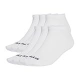 100 % nylon adidas Mixte LINEAR CREW SOCKS CUSHIONED SOCKS 6 PAIR PACK, White/Black, 40-42