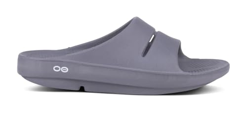 image for OOFOS - Unisex OOahh Sport - Post Run Recovery Slide Sandal (Slate Gre