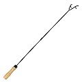 Sunnydaze Steel Fire Pit Poker Stick with Wood Handle - Outdoor Heavy Duty Metal Camping Fireplace Tool - Rustic Outside Campfire Accessory - 32 Inch Long