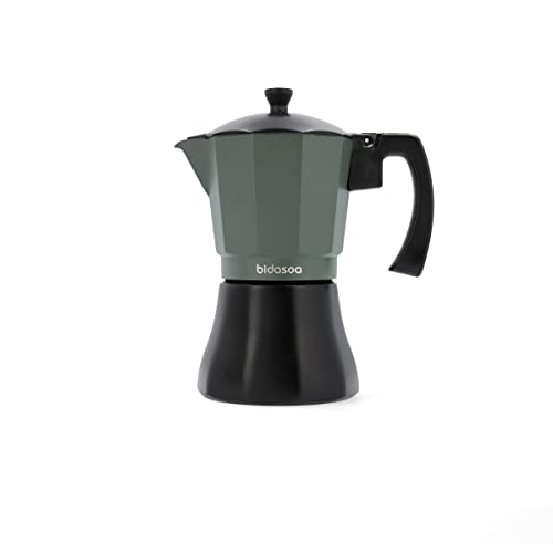 Bidasoa VERA - Cafetera verde Aluminio 9 Tazas (7605009)