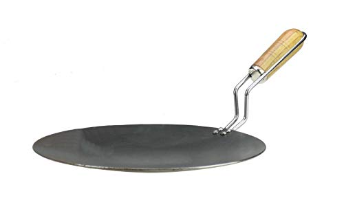 Iron TAWA PAN 12" with Wooden Handle