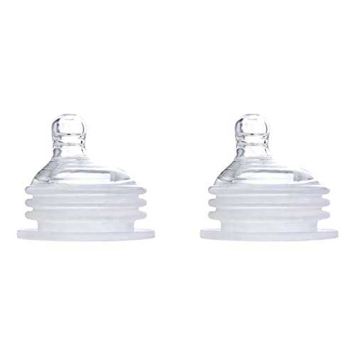 green sprouts Fast Flow Nipples Made from Silicone (2 Pack) | 100% Food-Safe Silicone | Flexible Design Mimics Breast Feeding | Dishwasher, Sterilizer Safe