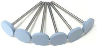 Square Edge Mounted Silicone Abrasives Fine Polishing Wheel 2.8mm X 15mm Light Blue Made in Germany Pack of 10 by JTS