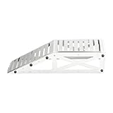 Luwecf RC Auto Hindernisbrücke Brücke Ramp Einzelne Seite Zubehör Edelstahl Druckfestigkeit für RC Modellshows Kletterstrecken Hausgebrauch, Silber