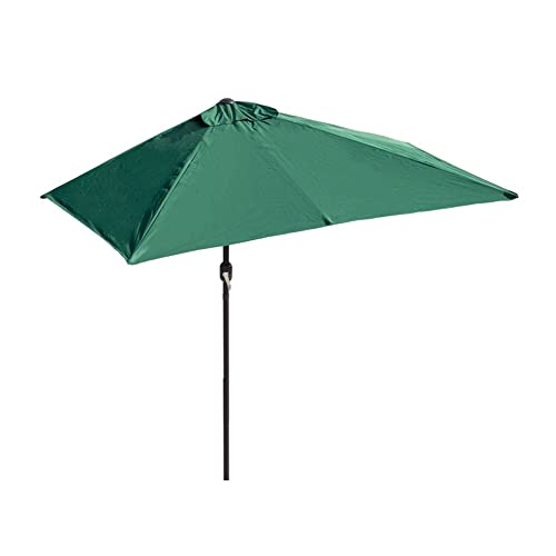 Rectangular Patio Umbrella 2m/2.5m - Outdoor Beach Sunshade with Crank Wall-Mounted Garden Canopy for Sun Protection UV Blocker Adjustable Shade Angle