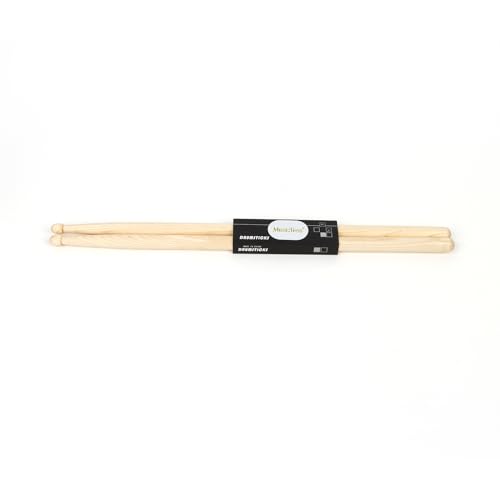 Musictree 2 Pares de Baquetas 5A de Arce - Duraderas y Responsivas para Bateristas Profesionales y Principiantes, Agarre Cómodo, 16 pulgadas de largo para Juego Versátil, Ideal para Jazz y Rock miniatura 7
