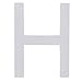 BestPysanky Arial Font White Painted MDF Wood Letter H (6 Inches)