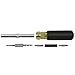 Klein Tools 32517 Multi-Bit Screwdriver / Tap Tool with 6 Common Tap Sizes, 4 Screwdriver Tips, and 3 Nut Driver Sizes