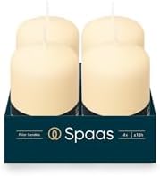 Spaas Unscented Pillar Candle 50/80 mm, ± 18 Hours, Ivory, S0042001037