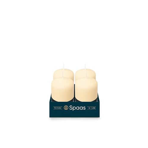 Spaas Unscented Pillar Candle 50/80 mm, ± 18 Hours, Ivory, S0042001037
