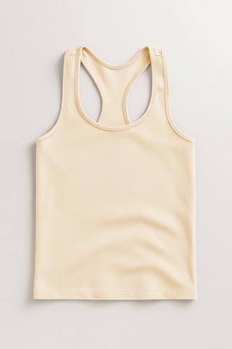 Image of Kurve Premium Girls Seamless Supersoft Wide Strap Comfortable Racerback Tank (Made with Love in The USA)