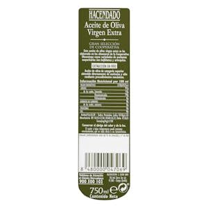 Aceite de oliva virgen extra Hacendado Gran Selección Botella 750 ml Pack 2