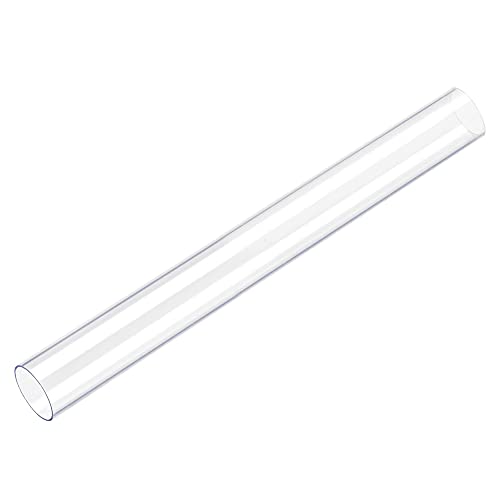 Image of uxcell Rigid Round Clear Tubing 30mm(1.18'') ID x 32mm(1.26'') OD x 1.64Ft Length Plastic Tube