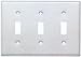 Stainless Steel Metal Wall Plates 3 Gang Toggle Switch