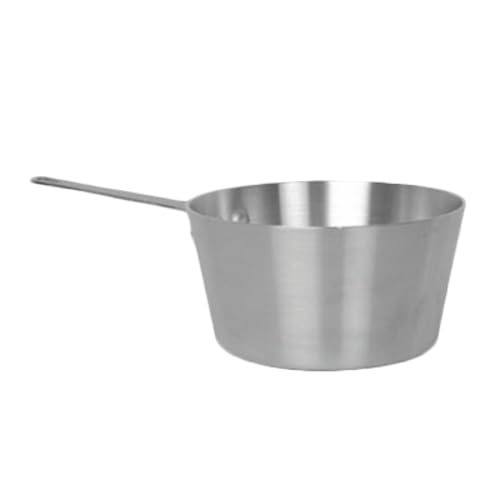 FSE ALSKSS007 Sauce Pan, 8-1/2 qt, 11-1/2" Dia. x 5-1/2"H, Aluminum, 2.6mm Thickness with 10" Plated Iron Handle, Mirror-Finished, Standard Electric, Gas Cooktop, Halogen Ready, Flat Bottom, NSF
