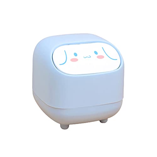 フタ付きゴミ箱 卓上ゴミ箱 ハローキティ シナモロール マイメロディ ミニ おしゃれ ゴミ箱 ミニサイズ 小さい 防水 かわいい 室内 デスク キッチン 車載 多用途 便利グッズ お手入れが簡単 (D)