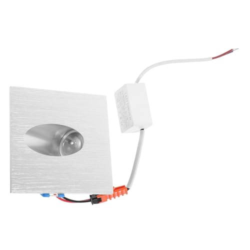 TEHAUX Lámpara Led Cuadrada Empotrada Para Escaleras, Luz Led Para Interiores Aleación De Aluminio, Blanca Fría 6000-6500k, Luz De Pared Práctica Para Pasillos y Sótanos, 1 Unidad