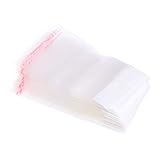 ⚡ Hochwertige Materialien. SKYVII 100 Stück/Set Plastikbeutel transparent selbstklebend OPP Schmuck Siegel 7 x 13 cm