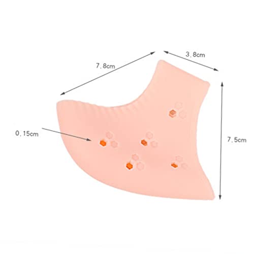 Didiseaon Heel Socks Protective Sleeves Gel Heel Protectors Foot Care for Cracked Skin Moisture Retaining Comfortable Non-Slip Black