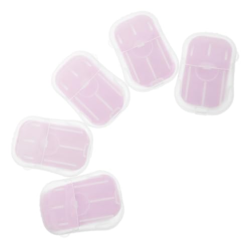 OATIPHO 5 Cajas Jabón Desechables Portátiles Viaje de Jabón Camping y Actividades Aire Práctica Lavado de Manos