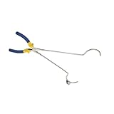 MALUGOGO Lange 40 cm Tiegelzange zum Goldschmelzen und Metallverfeinern, runde Klemme, Gießereiwerkzeug für Schmuckguss und Propanofen