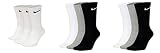 Nike SX7664 - Calcetines deportivos para hombre y mujer, color: blanco/gris/gris