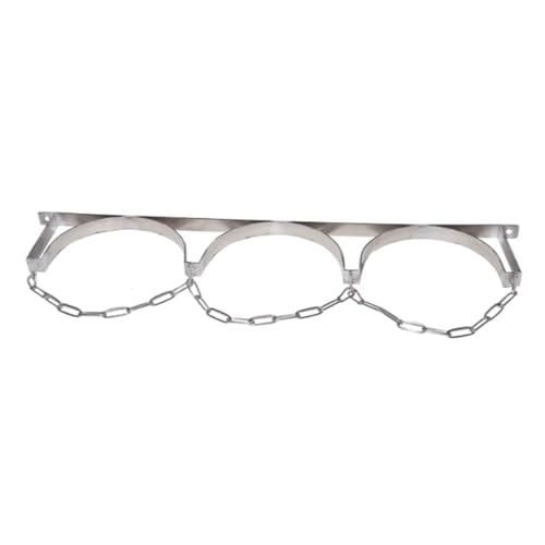 MZZKFC Wall-Mounted Stainless SteelGas Cylinder Storage Rack, 40/50 L Cylinder Bracket with Adjustable Chain, 12 23 34 in Clinics Gas Cylinder Organizer Shelf(87 cm/34.3 inch)