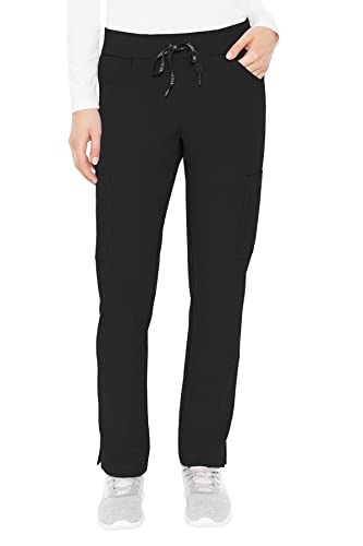 Med Couture Peaches Women's Scoop Pocket Pant, 8733, Black, ST