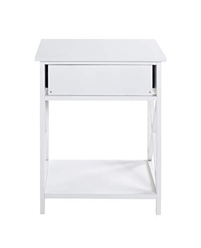 Table d'appoint Blanc HAKU finitions soignées en MDF durable - 7